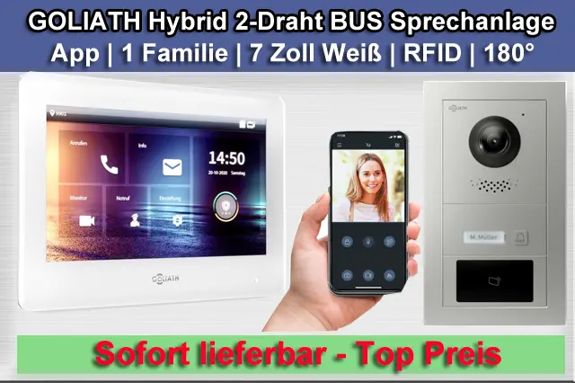 GOLIATH-Hybrid-2-Draht-BUS-Tuersprechanlage-App-1-Familie...