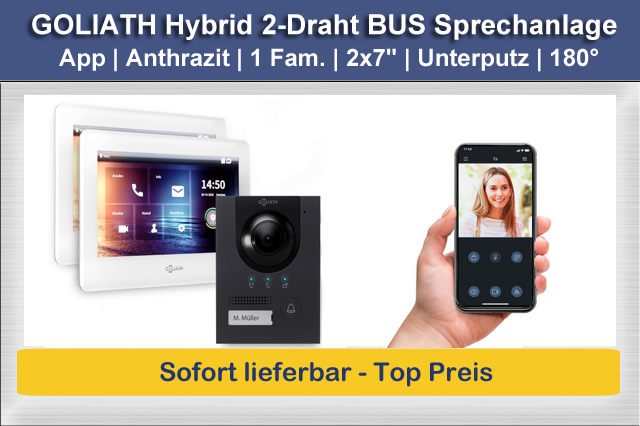 GOLIATH-Hybrid-2-Draht-BUS-Sprechanlage-mit-App-Anthrazit...