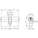 BKS Doppel-Profillzylinder Serie 88 31/35mm Gefahrenfunktion inkl. 3 Schl&uuml;ssel