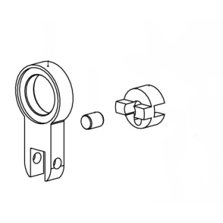 Verlängerung 10 mm - Gehäuse/Rotor/Schlüssel/Rändelstift